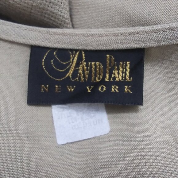 David Paul New York Vintage Linen Rayon Blend Lagenlook Button Front Blouse - Picture 4 of 8